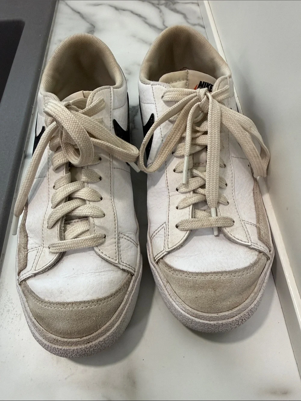 Nike Blazer Low '77 sneakers white and black Kid’s Size 7 - Picture 5 of 8